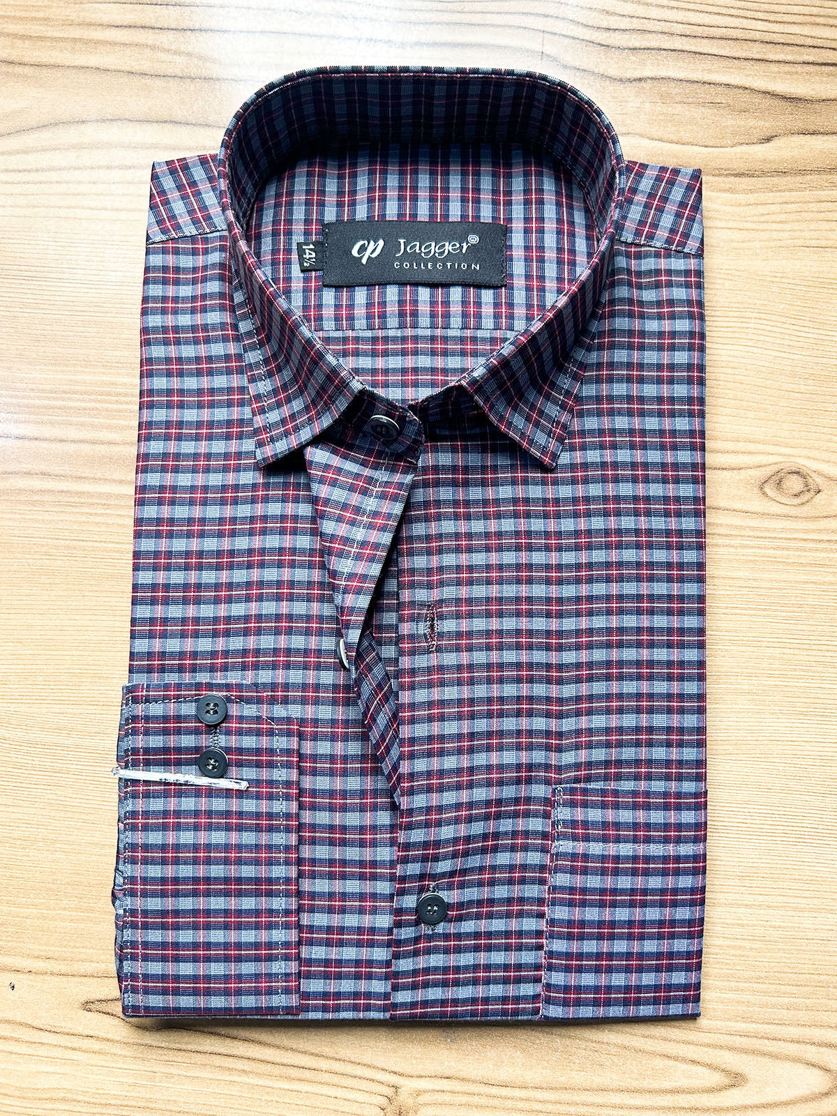 MFS693 Men's Formal Dress Shirt RB Mini Checks
