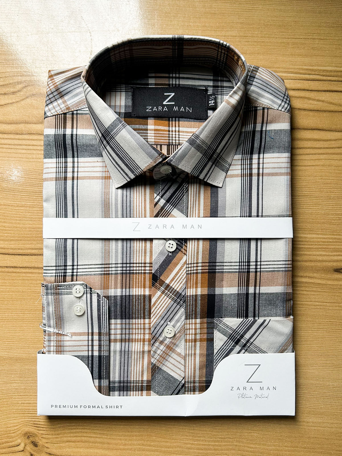 MFS621 Check Design Formal Dress Shirt For Men