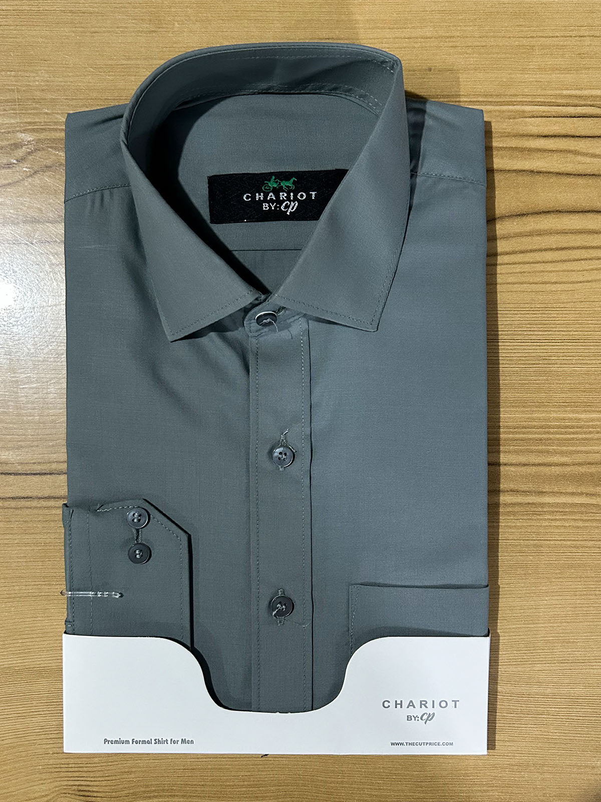 MFS659 Plain Formal Dress Shirt Dull Grey