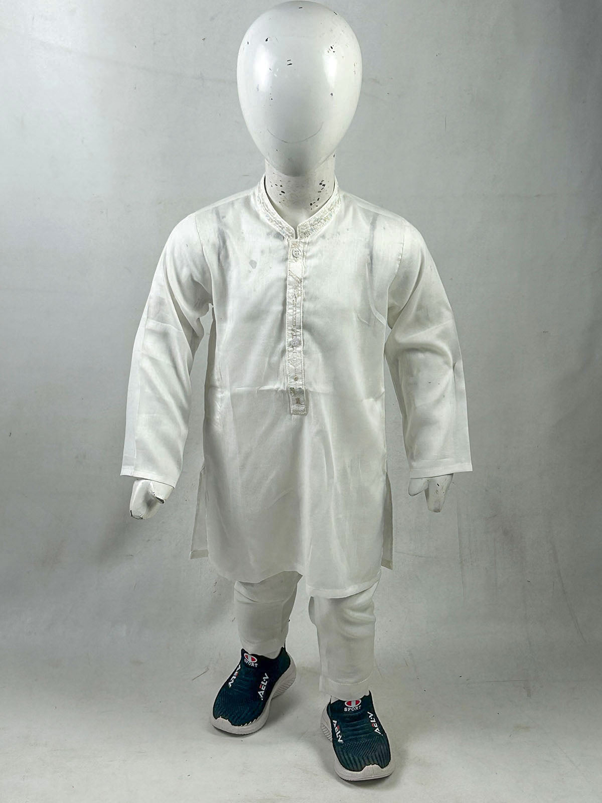 2Yrs - 8Yrs White Kurta Pajama Suit For Boys AM BKS220