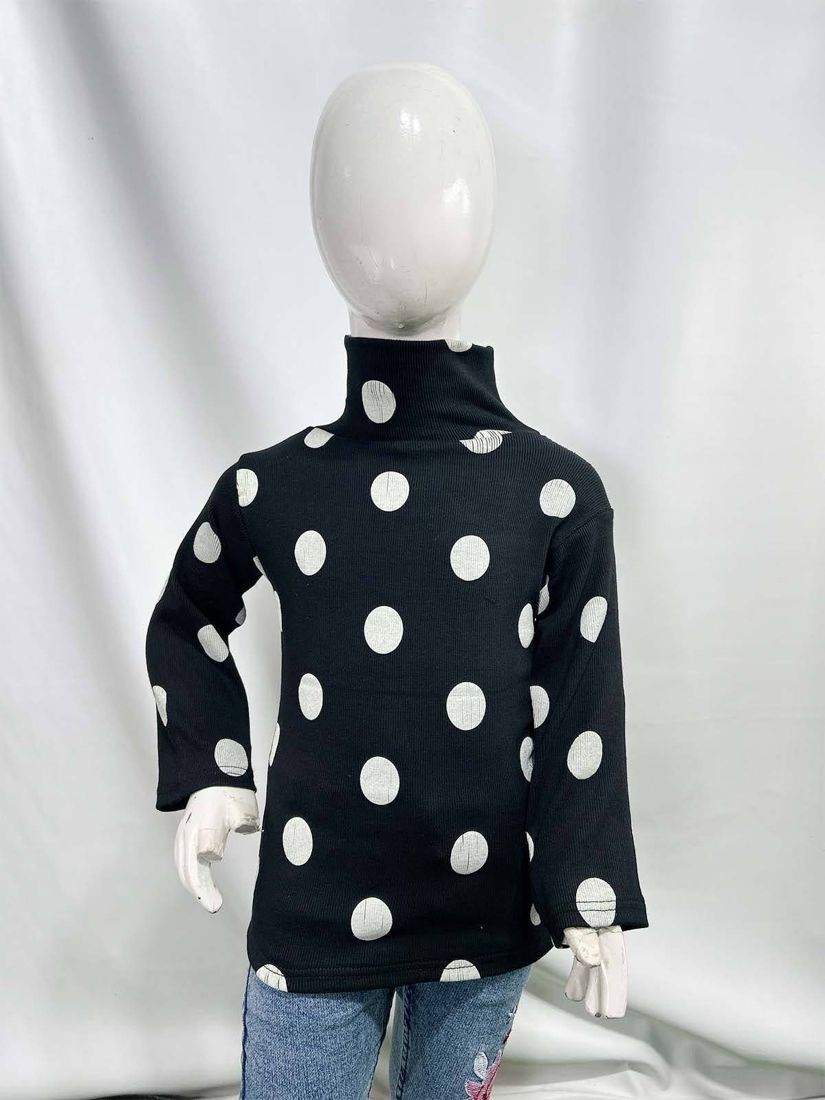 1.5Yr - 5Yrs Black High Neck For Girls TB GHN08