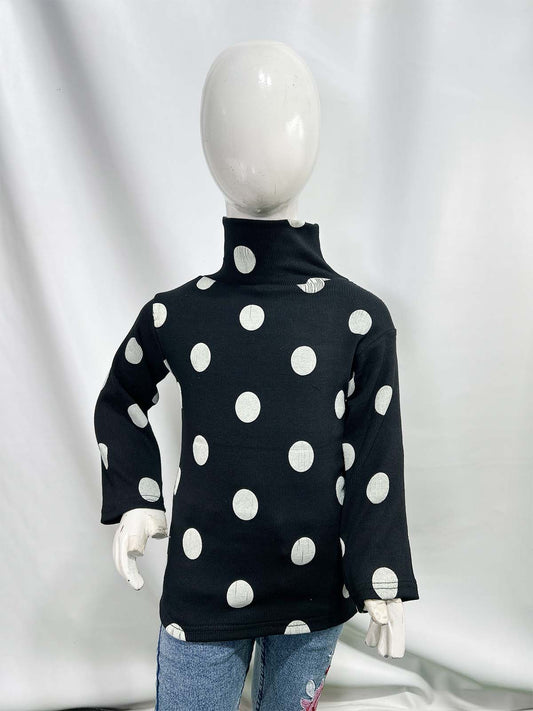 1.5Yr - 5Yrs Black High Neck For Girls TB GHN08