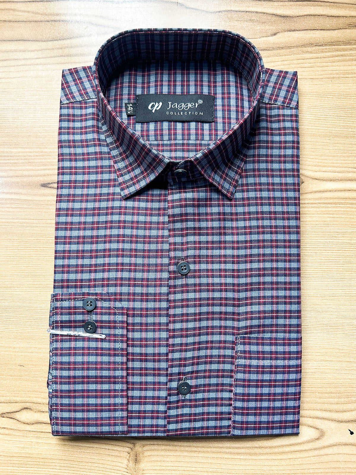 MFS693 Men's Formal Dress Shirt RB Mini Checks