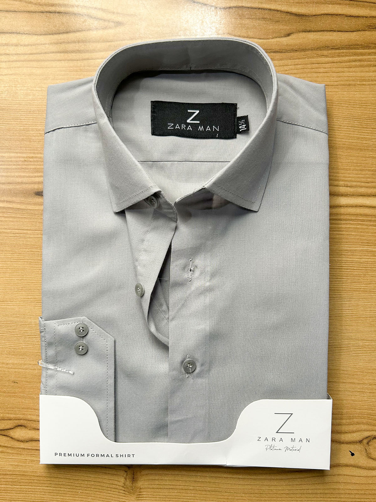 MFS697 Light Grey Formal Dress Shirt For Men