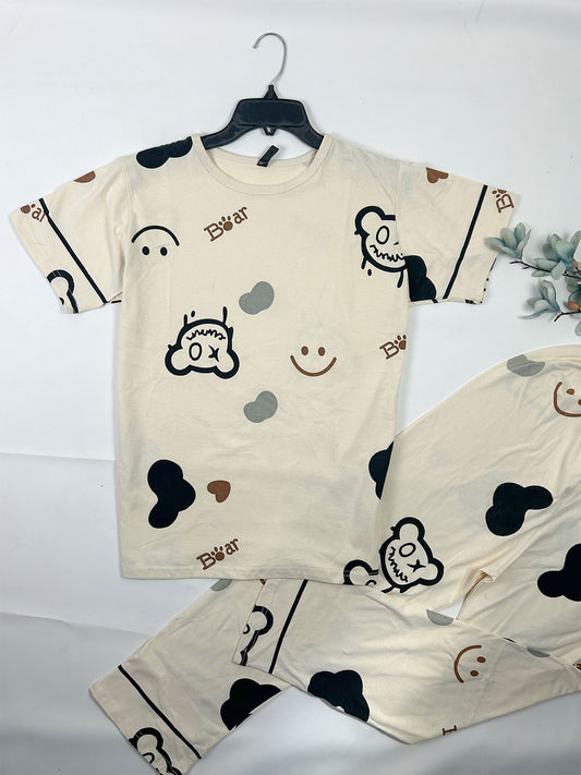 Light Fawn Night Suit For Women/Girls WNS75