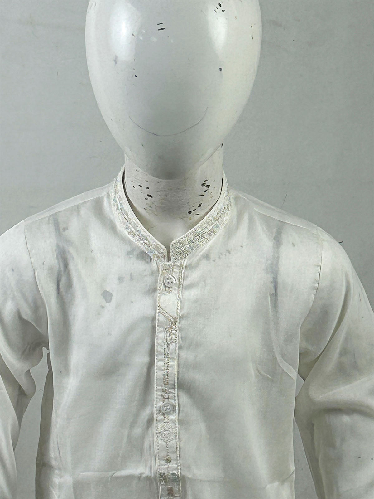2Yrs - 8Yrs White Kurta Pajama Suit For Boys AM BKS220