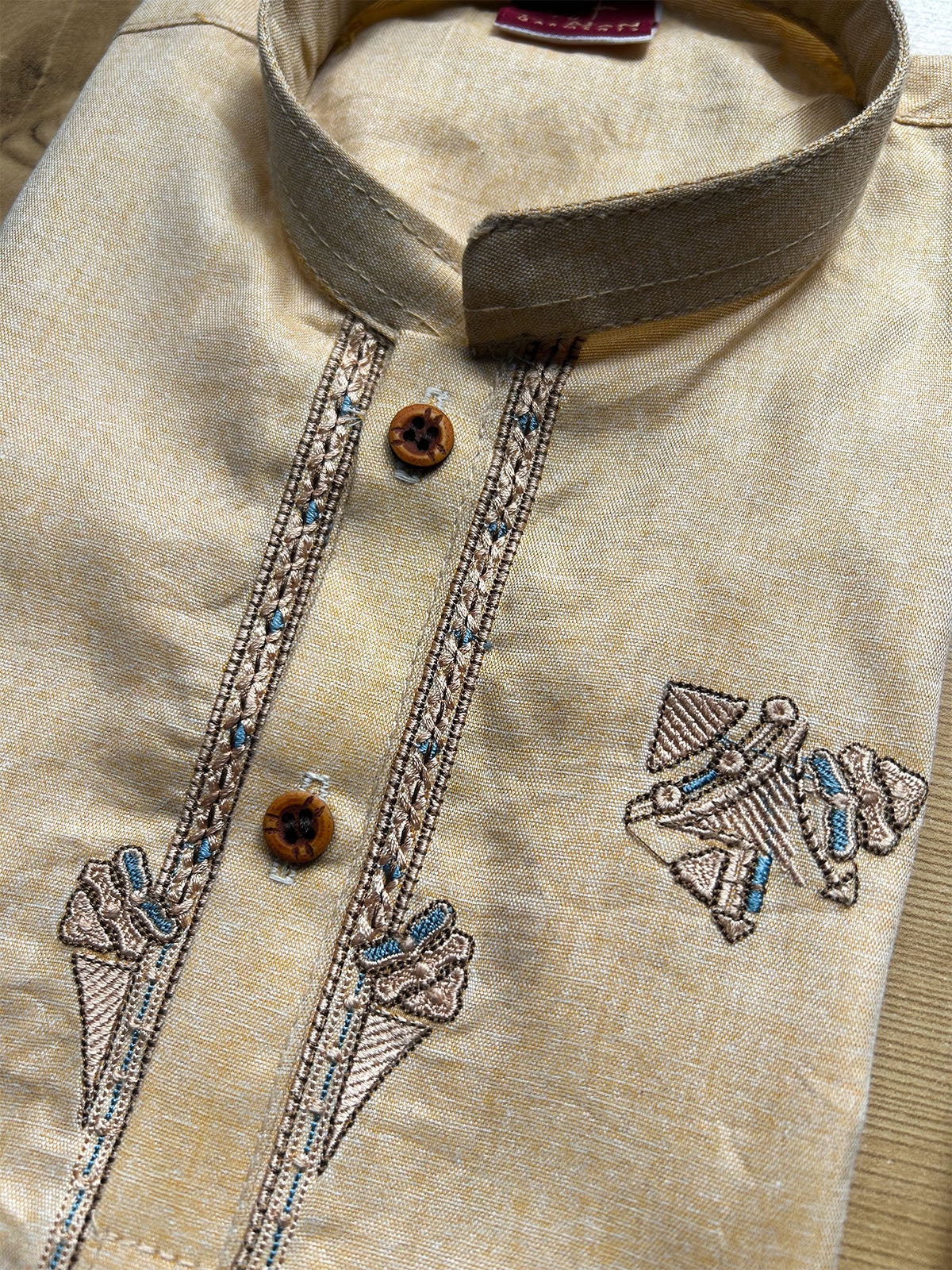 2Yrs - 14Yrs Light Fawn Kameez Shalwar Suit For Boys BKS216