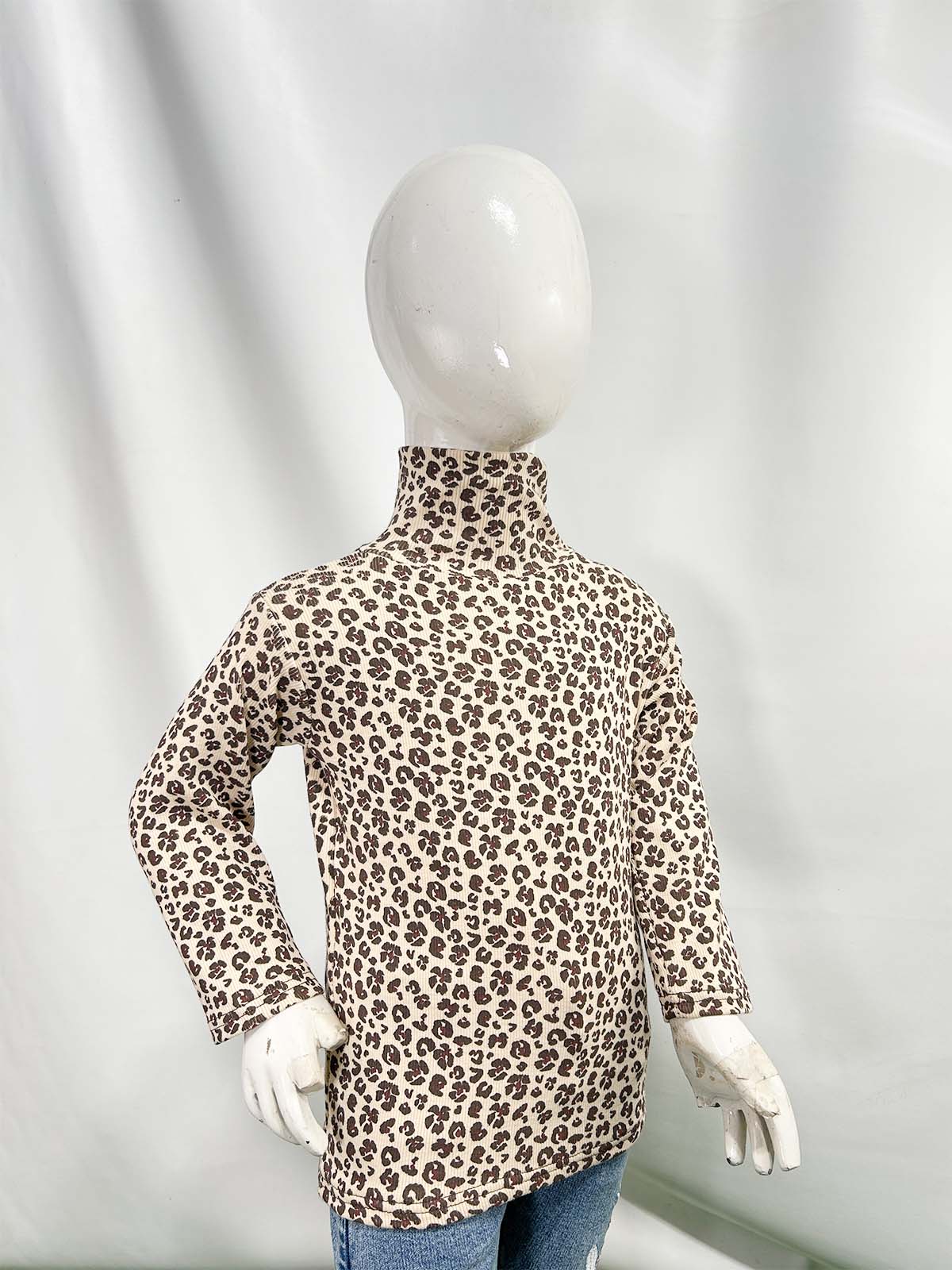 1.5Yr - 5Yrs Brown Floral High Neck For Girls TB GHN09