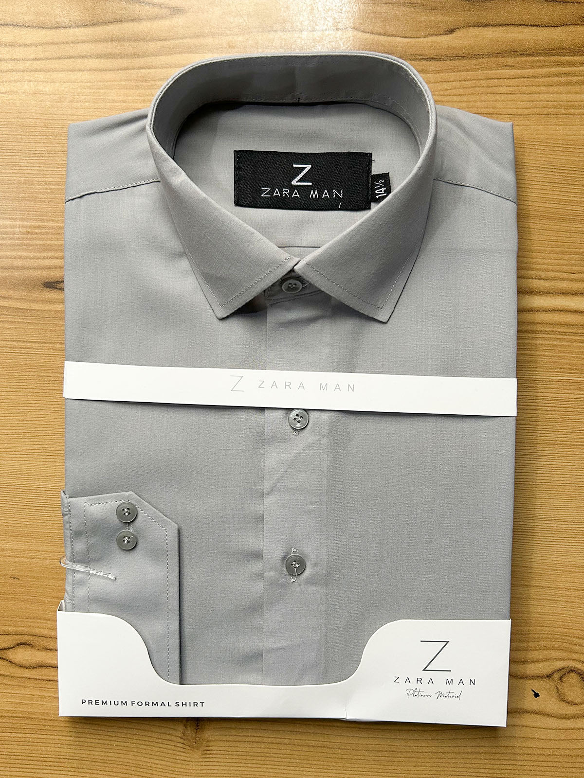 MFS697 Light Grey Formal Dress Shirt For Men