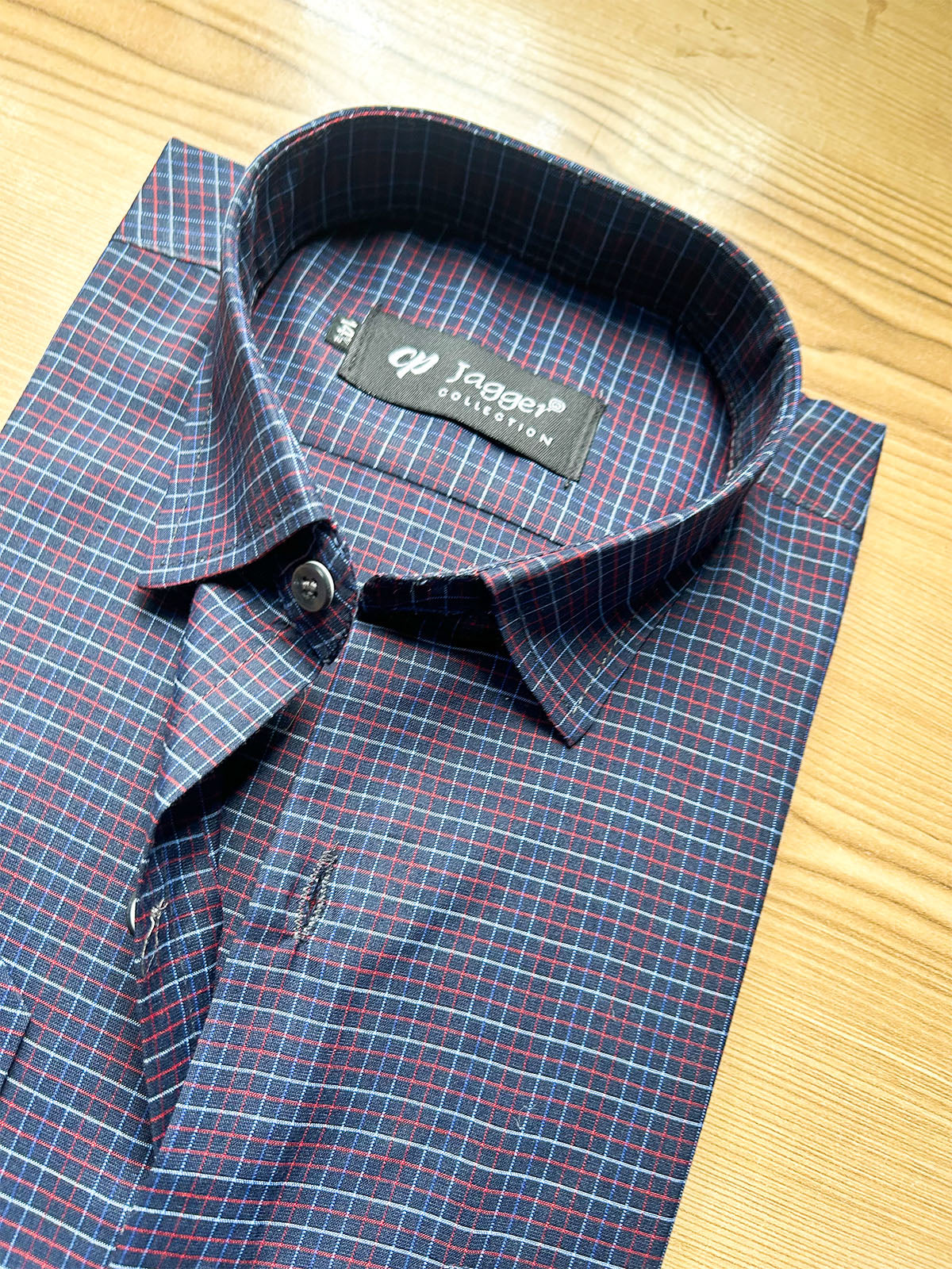 MFS692 Men's Formal Dress Shirt BB Mini Checks