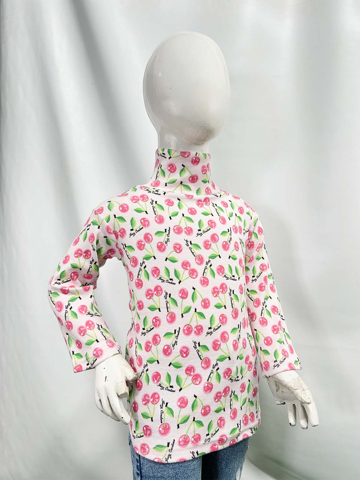 1.5Yr - 5Yrs White Floral High Neck For Girls TB GHN10