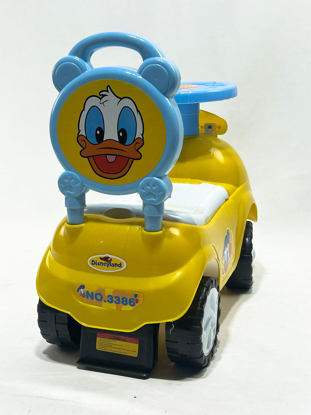 Cute Duck Design Kids Ride-On Push Car with Steering Wheel – Yellow & Blue