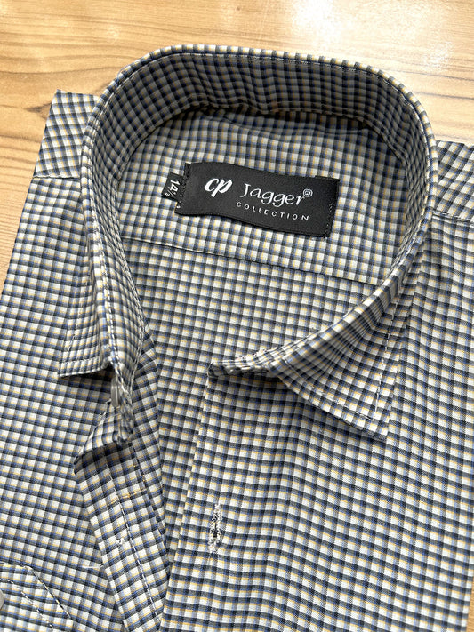 MFS712 Mini Checks Formal Dress Shirt For Men