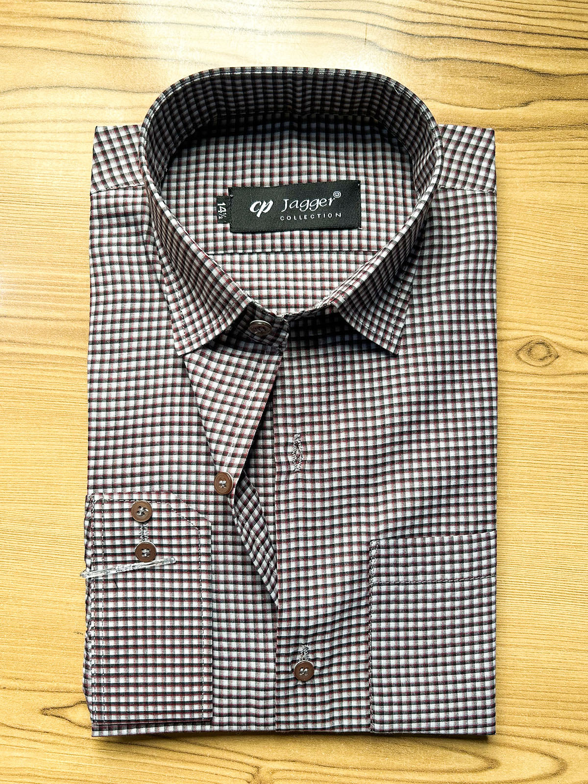 MFS689 Men's Formal Dress Shirt Mini Checks