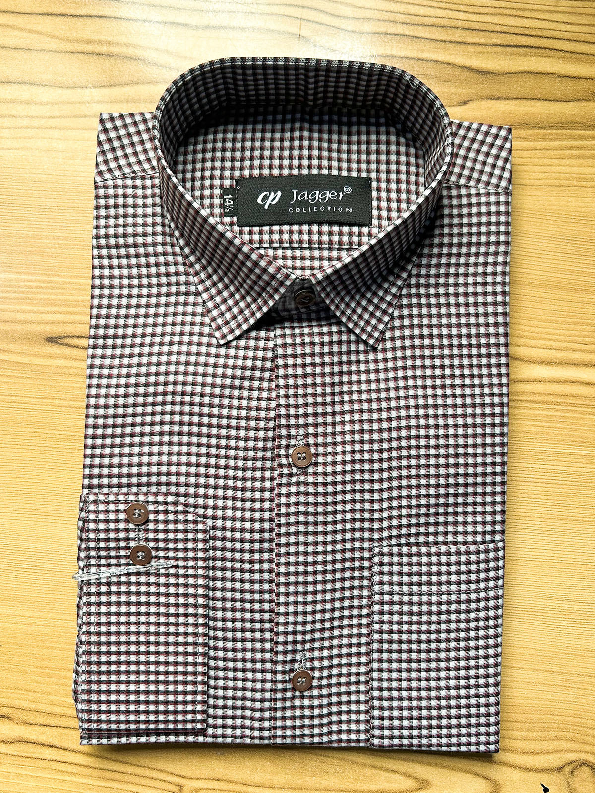MFS689 Men's Formal Dress Shirt Mini Checks