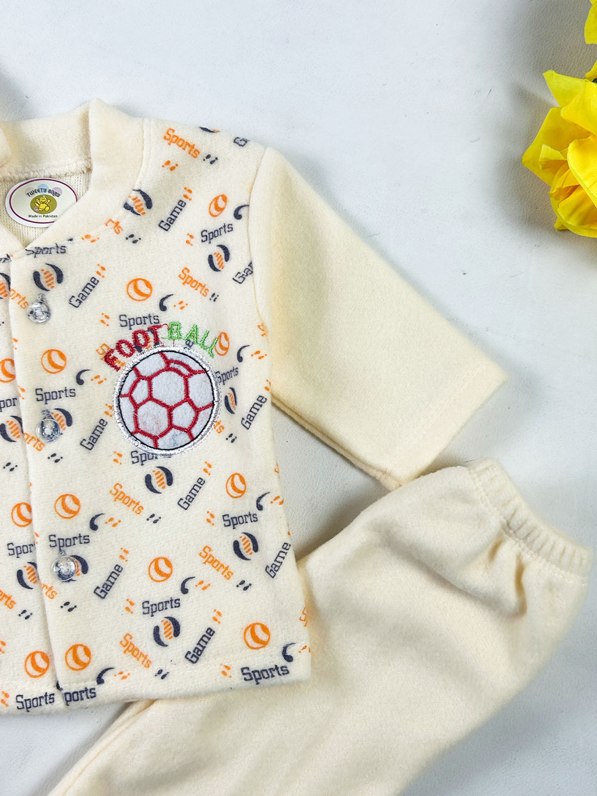 0Mth - 3Mth FTB Fawn Fleece Baba Suit For Newborn NBS850