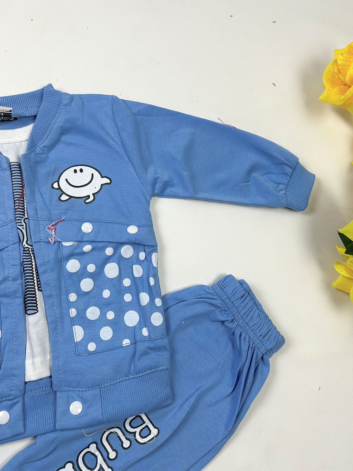 3Mth - 9Mth Bubbly Blue Baby Suit For Newborn NBS790