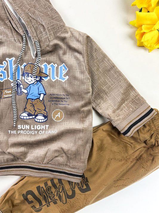 2Yrs - 5Yrs Shine Light Brown Suit For Kids BS801