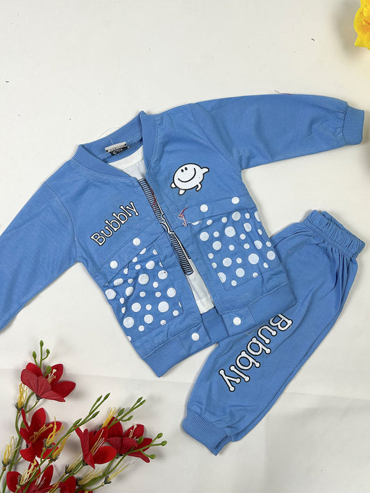 3Mth - 9Mth Bubbly Blue Baby Suit For Newborn NBS790