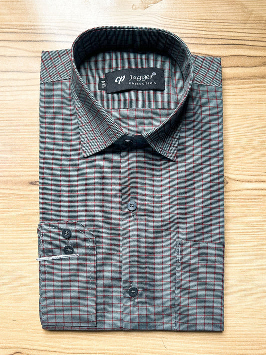 MFS688 Men's Formal Dress Shirt GR Checks