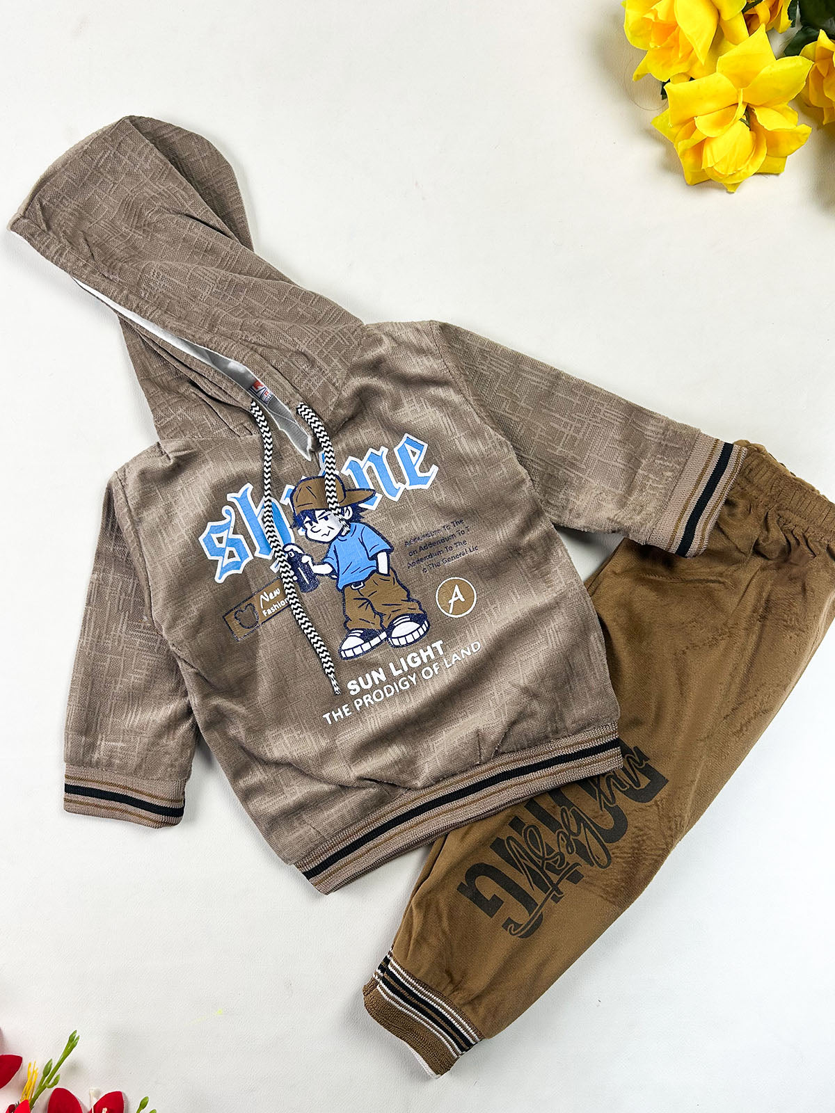 2Yrs - 5Yrs Shine Light Brown Suit For Kids BS801