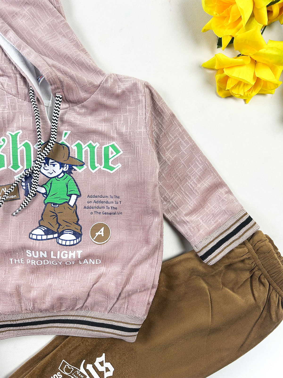 2Yrs - 5Yrs Shine Light Peach Suit For Kids BS802