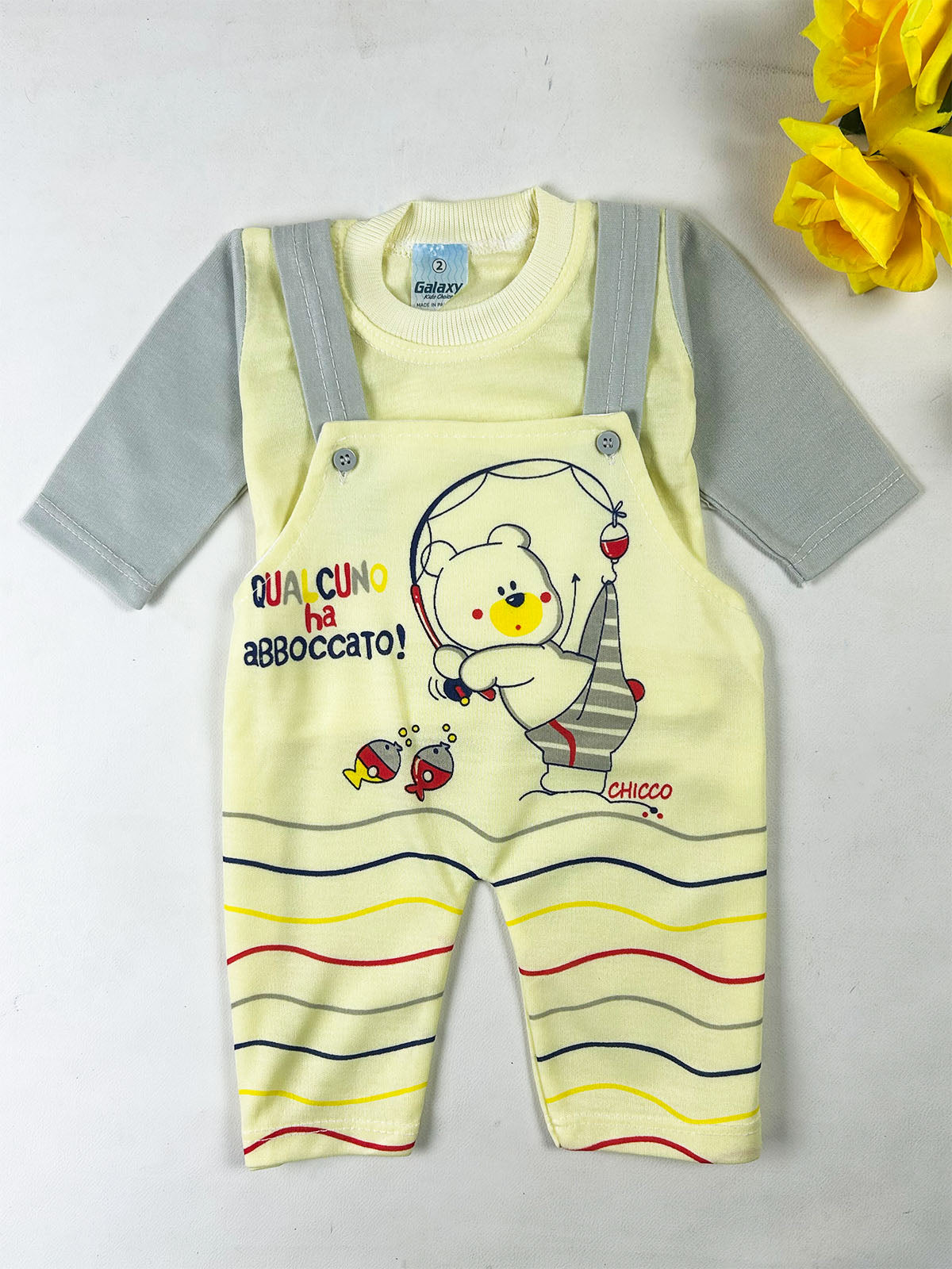 3Mth - 9Mth Grey Romper For Newborn NBR190
