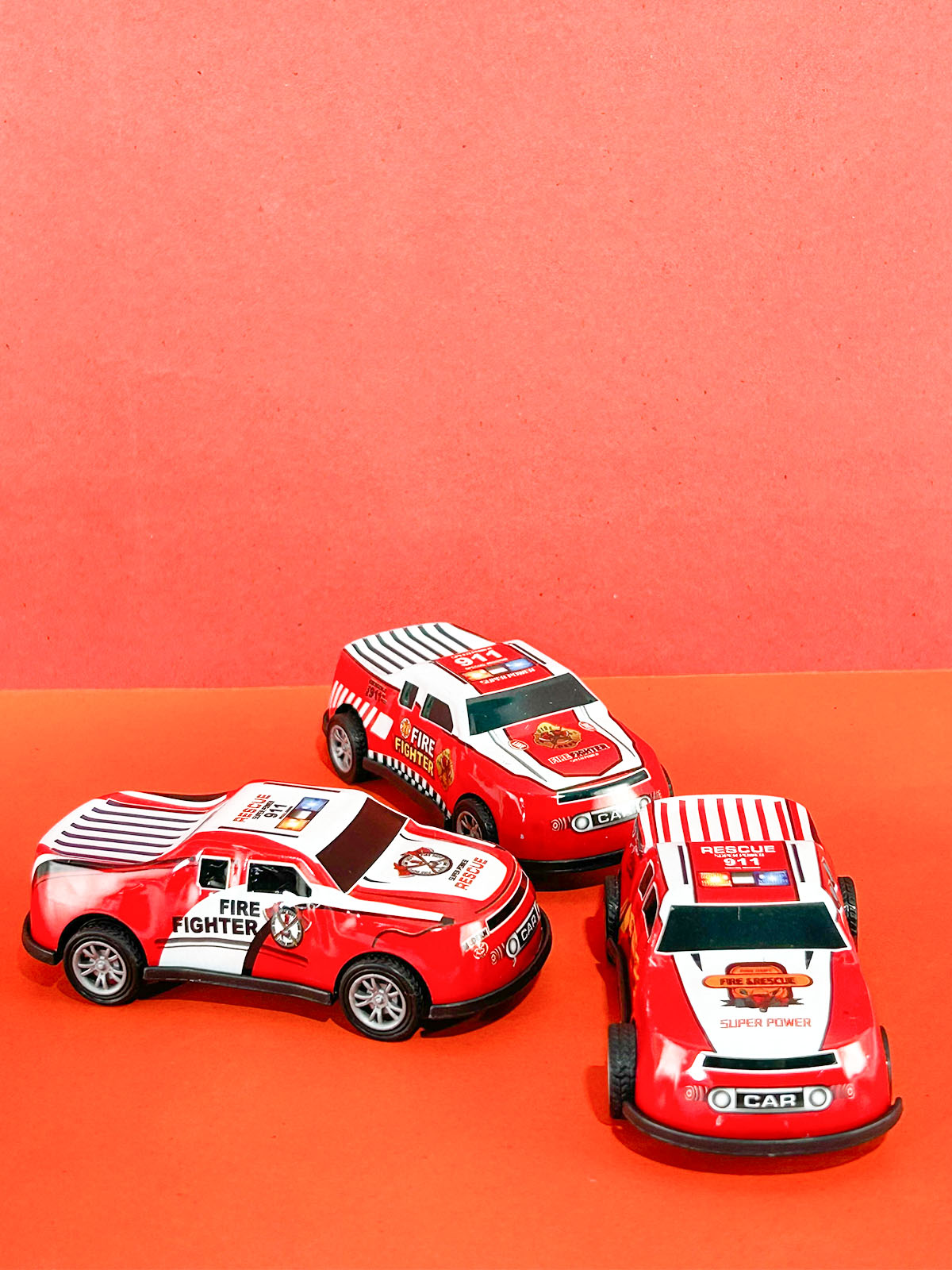 Pack of 3 Fire Fighter Mini Cars