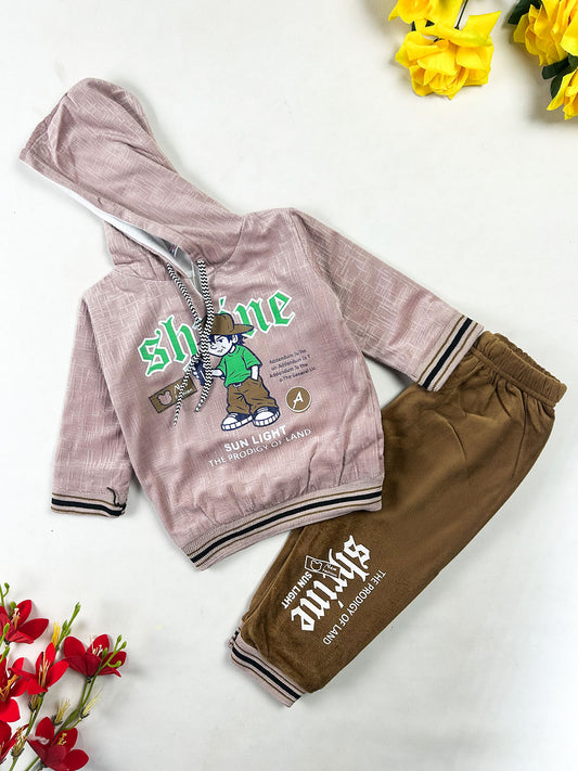 2Yrs - 5Yrs Shine Light Peach Suit For Kids BS802