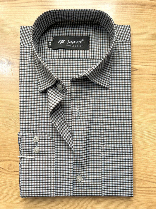 MFS709 Brown Formal Dress Shirt For Men