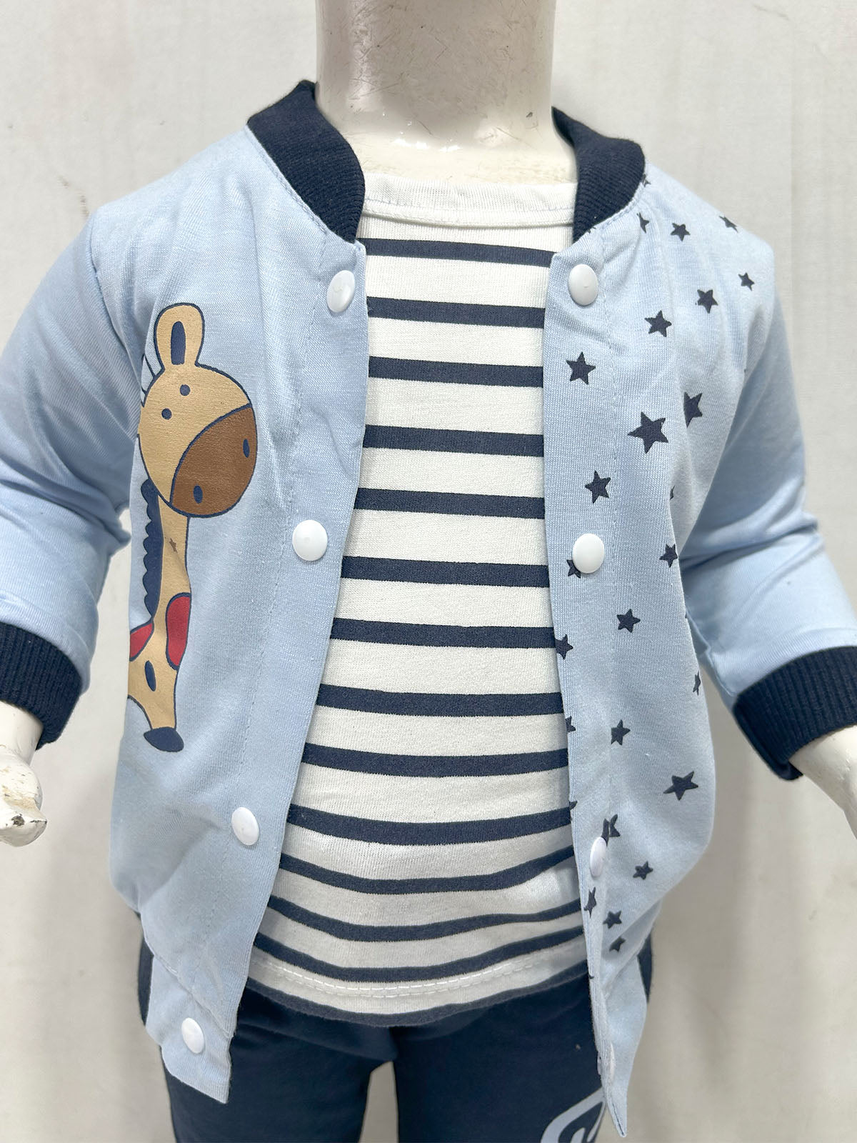 3Mth - 9Mth Giraffe Blue Baby Suit For Newborn NBS795