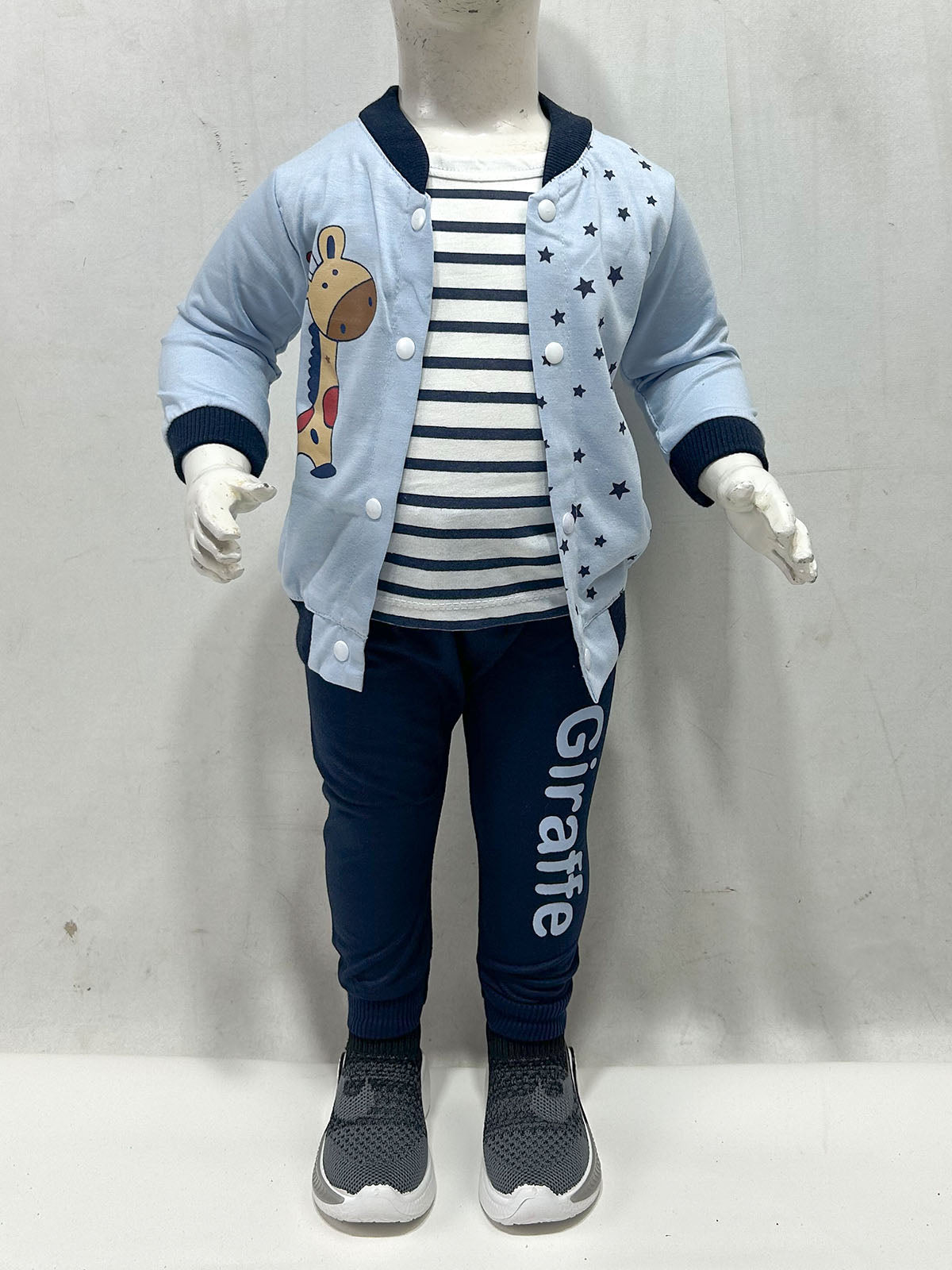 3Mth - 9Mth Giraffe Blue Baby Suit For Newborn NBS795