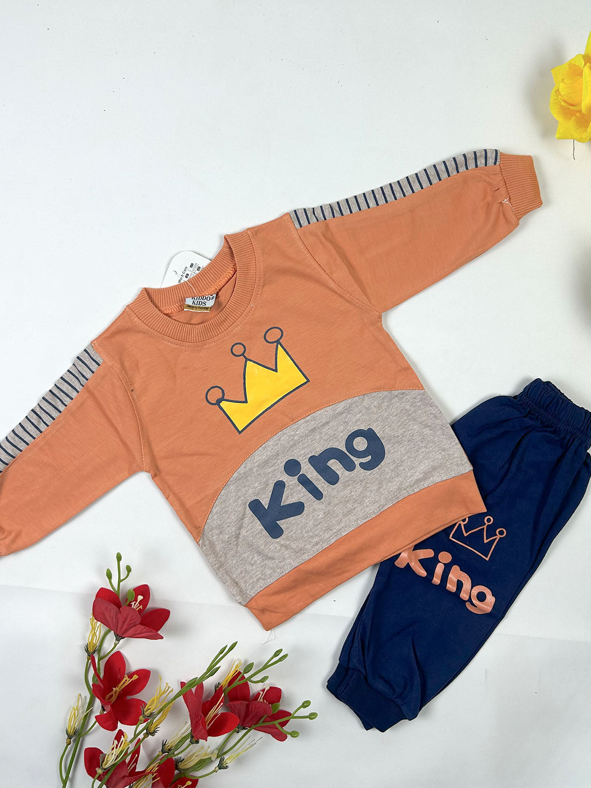 3Mth - 9Mth King Peach Baba Suit For Newborn NBS796