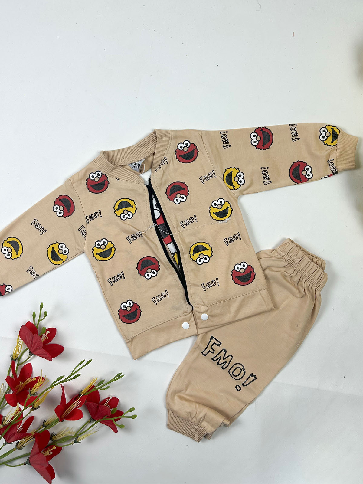 3Mth - 9Mth FMO Peach Baba Suit For Newborn NBS798