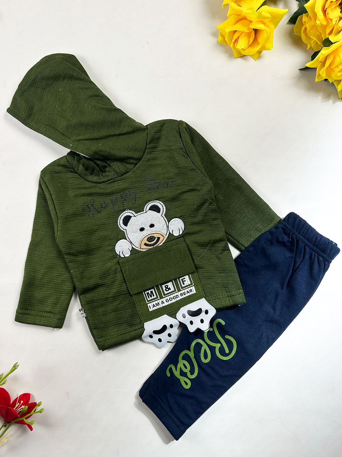 3Mth - 9Mth HB Green Baba Suit For Newborn NBS841