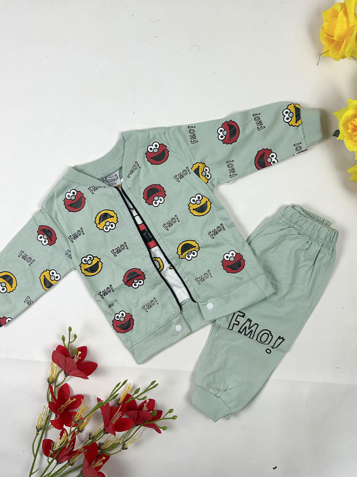 3Mth - 9Mth FMO Green Baba Suit For Newborn NBS799