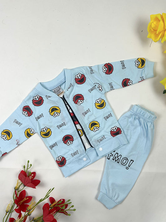 3Mth - 9Mth FMO Blue Baba Suit For Newborn NBS800