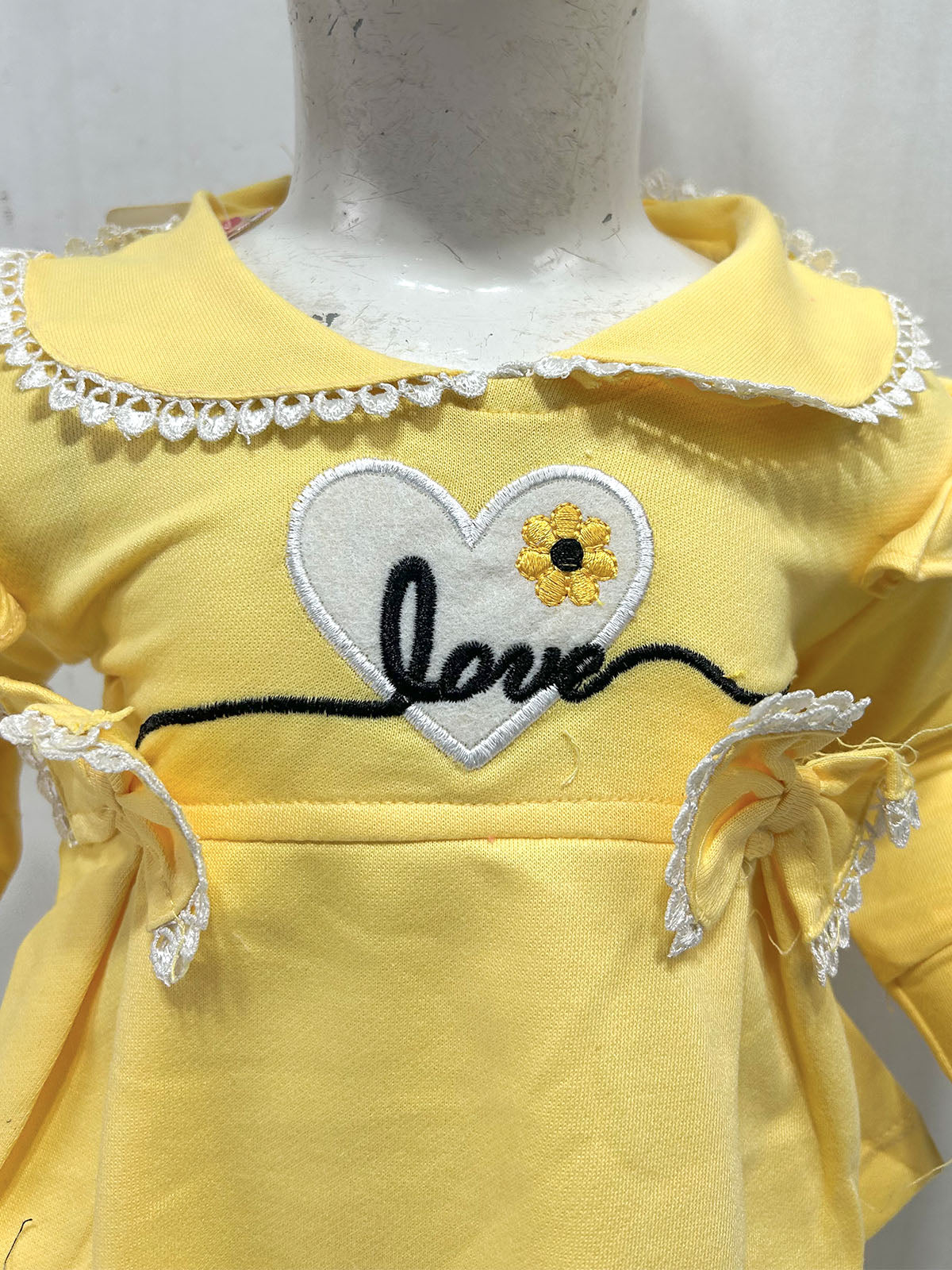 3Mth - 9Mth Love Yellow Baby Suit For Newborn NBS804