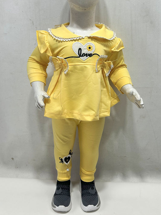 3Mth - 9Mth Love Yellow Baby Suit For Newborn NBS804