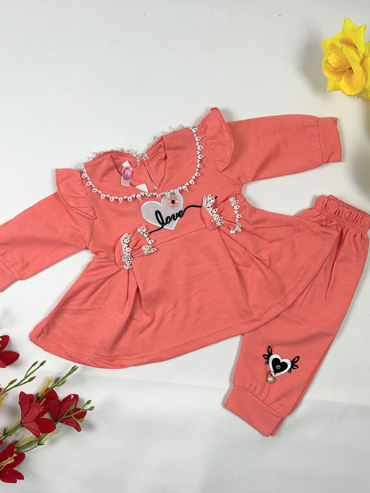 3Mth - 9Mth Love Peach Baby Suit For Newborn NBS805