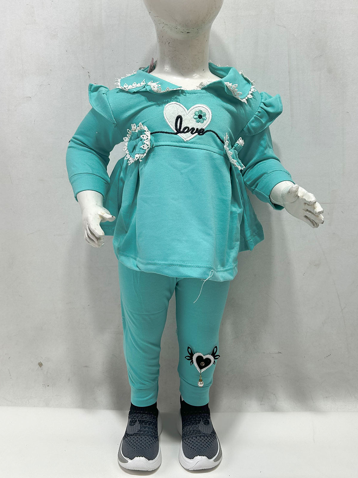 3Mth - 9Mth Love Sea Green Baby Suit For Newborn NBS806