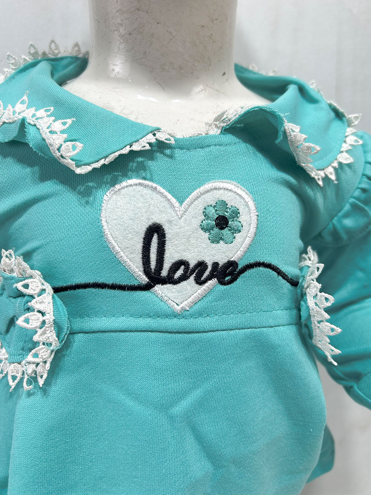 3Mth - 9Mth Love Sea Green Baby Suit For Newborn NBS806