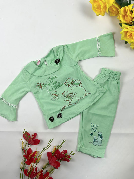3Mth - 9Mth You&Me Green Baby Suit For Newborn NBS809
