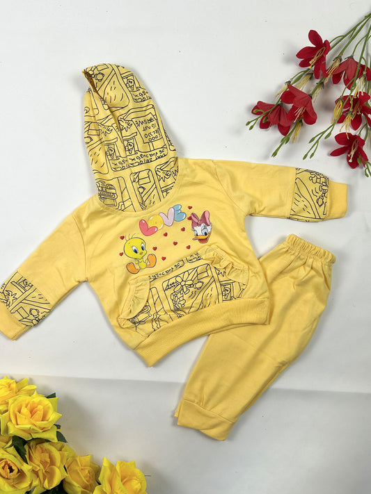 3Mth - 9Mth Love Yellow Baby Suit For Newborn NBS812