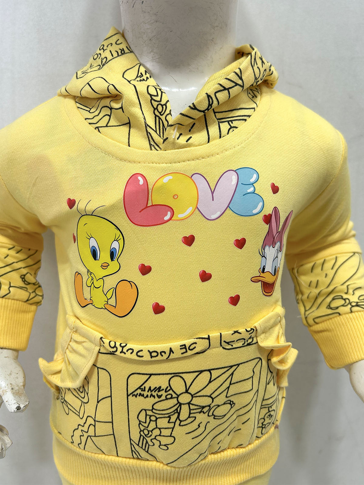 3Mth - 9Mth Love Yellow Baby Suit For Newborn NBS812