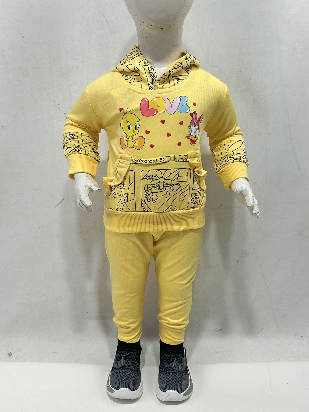 3Mth - 9Mth Love Yellow Baby Suit For Newborn NBS812