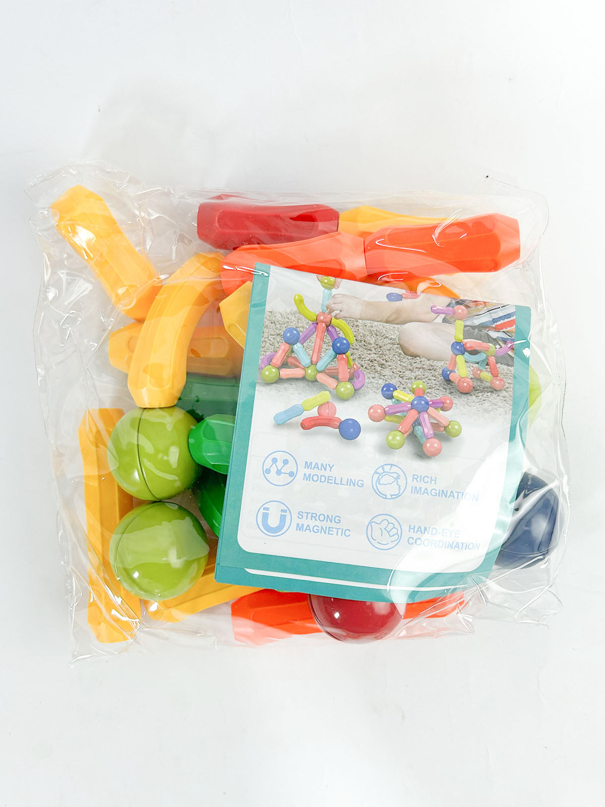 25 Pcs STEM Magnetic Sticks Blocks Set