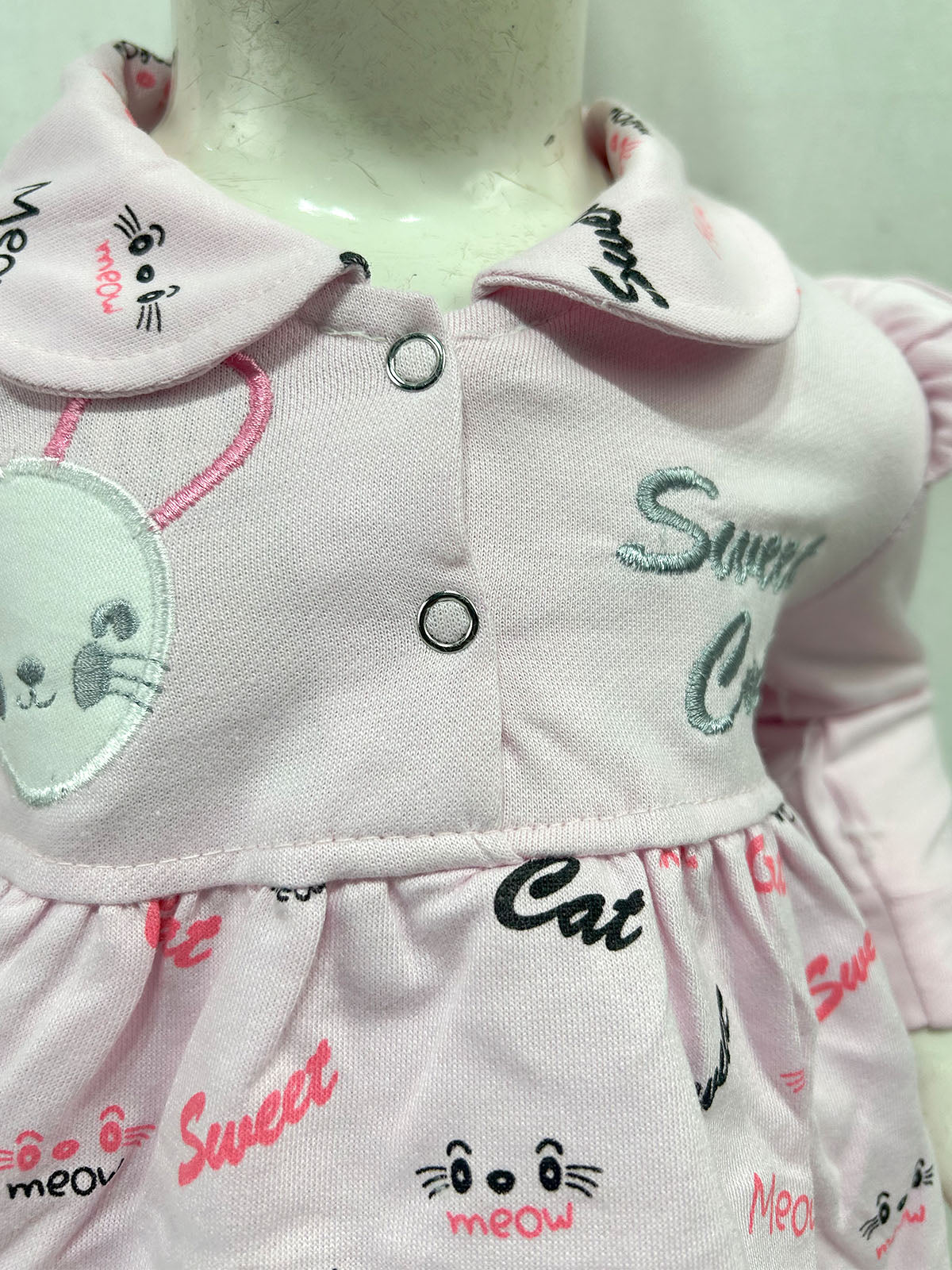 3Mth - 9Mth Sweet Cat Pink Baby Suit For Newborn NBS814