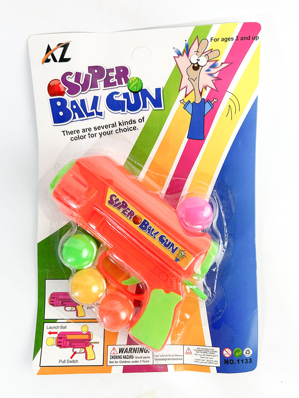 Pull-Back Loaded Plastic Ball Gun Toys For Kids