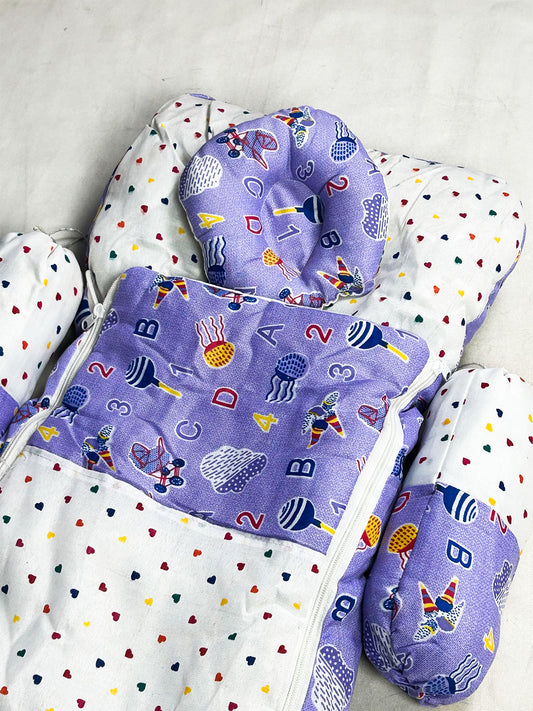 0Mth - 3Mth Purple 4Pcs Gift Set for Newborn NBGS393